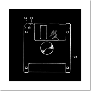 Floppy Disk Vintage Patent Drawing Posters and Art